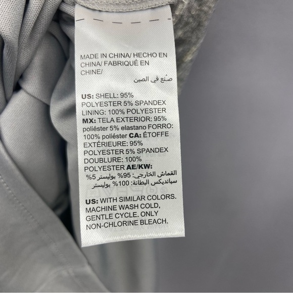 NWT White House Black Market Gray Gold Metallic Drape Neck Shine Dress Size 6 - Picture 7 of 10